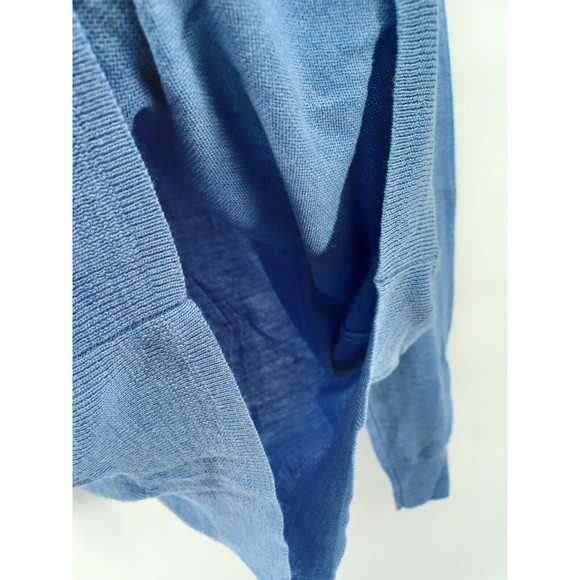 Ethan Pierce Sweater Men's Large Blue Fine Merino Wool V-Neck Long Sleeve - Picture 8 of 8